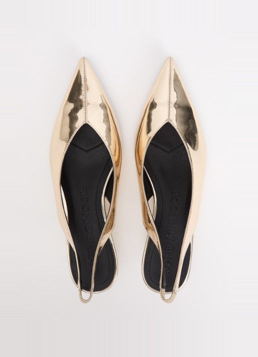 Sofie Schnoor Heldisw slingback van leer met metallic finish - detail 4 goud
