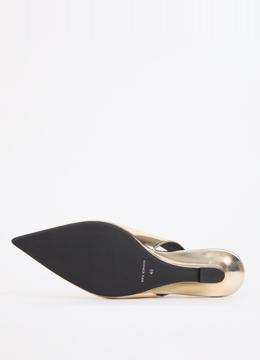 Sofie Schnoor Heldisw slingback van leer met metallic finish - detail 5 goud