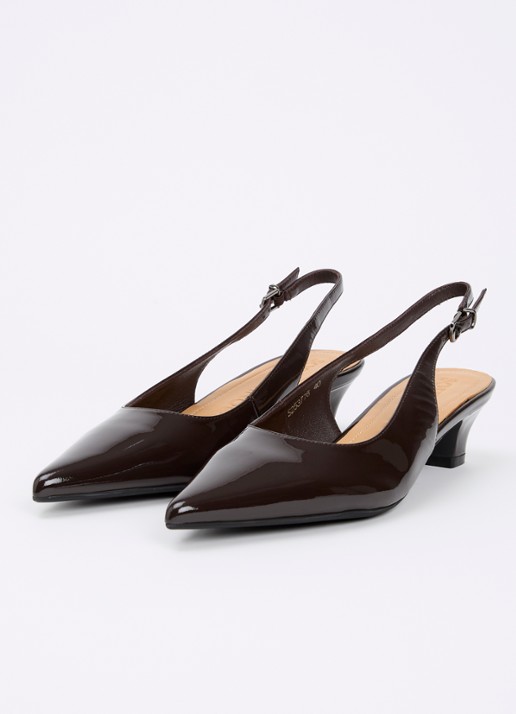 Sofie Schnoor Helenasw slingback van lakleer - detail donkerbruin