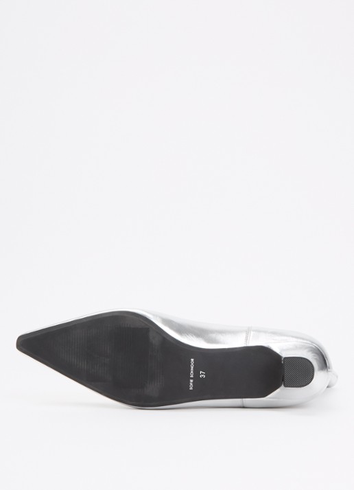 Sofie Schnoor Hella laars van leer met metallic finish  - detail 3 zilver