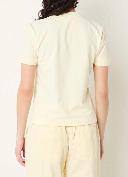 Sofie Schnoor Indy T-shirt met logo - achterkant lichtgeel