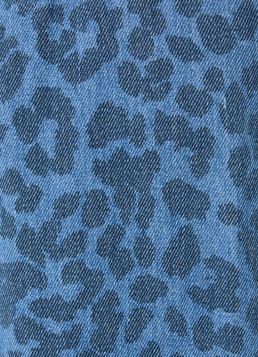 Sofie Schnoor Ingrid mini jurk van denim met panterprint - detail 3 indigo