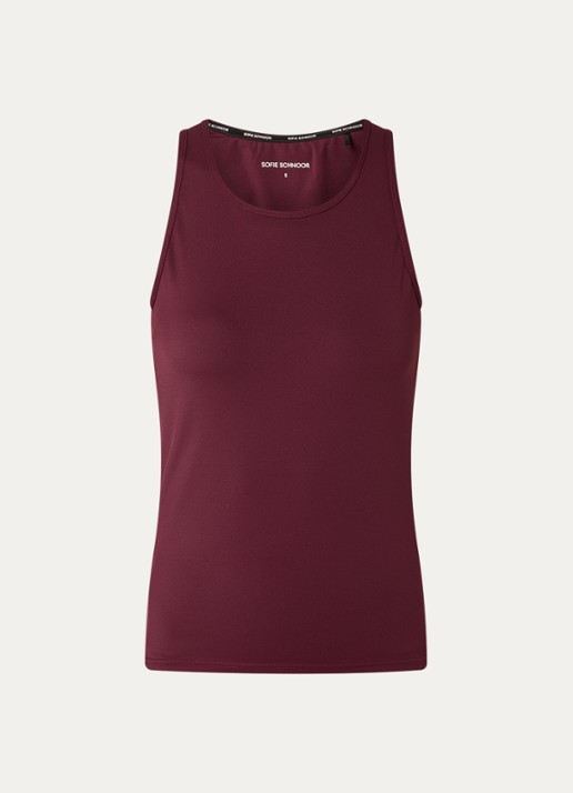 Sofie Schnoor Janetspo tanktop met stretch - voorkant bordeauxrood