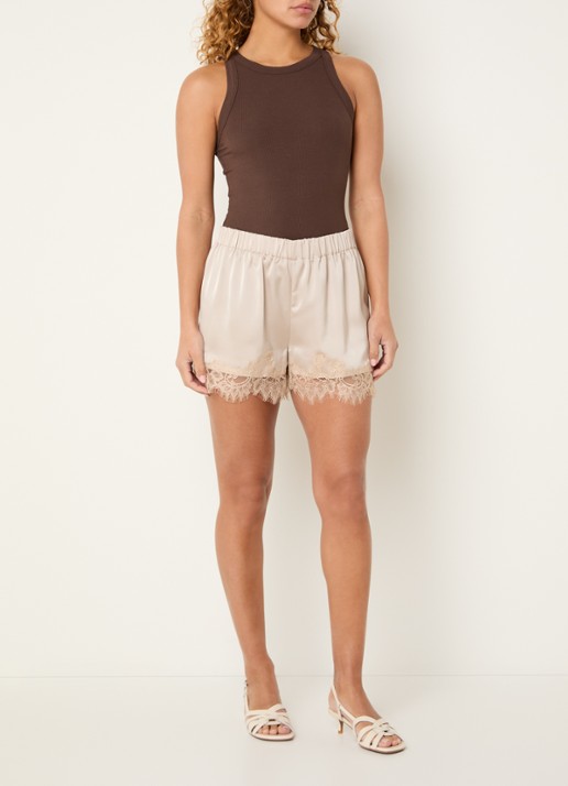 Sofie Schnoor Julliesw tanktop met ribstructuur - voorkant 3 hazelnootbruin