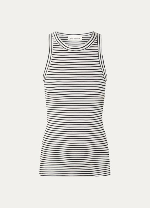 Sofie Schnoor Julliesw tanktop met streepprint  - voorkant 3 wit