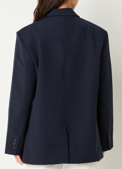 Sofie Schnoor Kais oversized blazer met schoudervulling - achterkant 4 donkerblauw