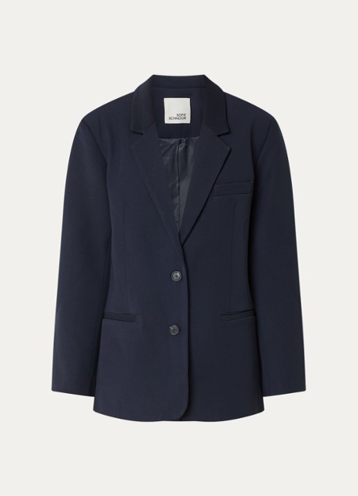 Sofie Schnoor Kais oversized blazer met schoudervulling - voorkant donkerblauw