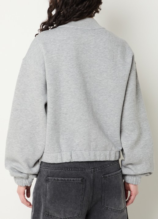 Sofie Schnoor Katie cropped  sweatvest - achterkant grijsmele