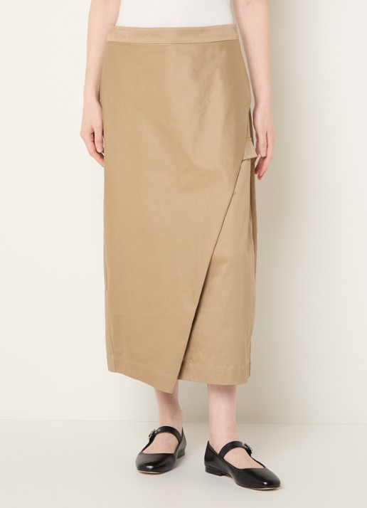 Sofie Schnoor Katrine midi wikkelrok met split