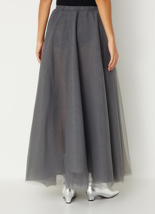 Sofie Schnoor Kayla maxi rok - achterkant 3 donkergrijs