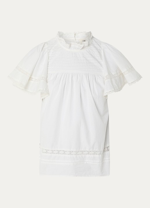 Sofie Schnoor lilou top met broderie - voorkant wit