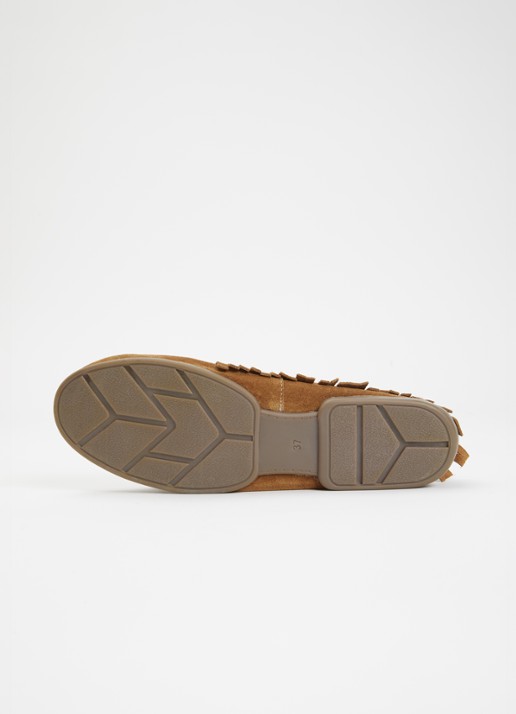 Sofie Schnoor Margitsw mocassin van suède met franjes - detail 5 cognac