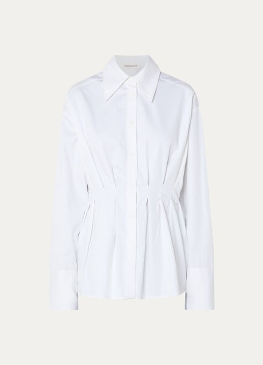 Sofie Schnoor Mikrasw blouse met plooidetail - voorkant 3 wit