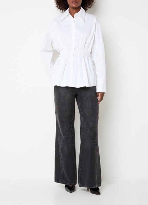 Sofie Schnoor Mikrasw blouse met plooidetail - voorkant 4 wit