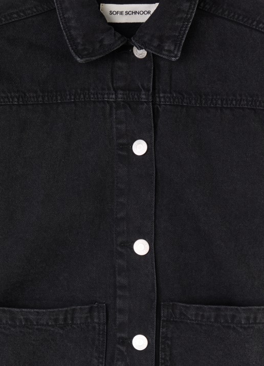 Sofie Schnoor Nash blouse van denim - detail 3 zwart