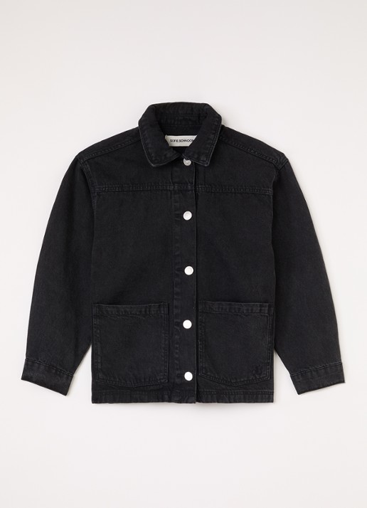Sofie Schnoor Nash blouse van denim - voorkant zwart