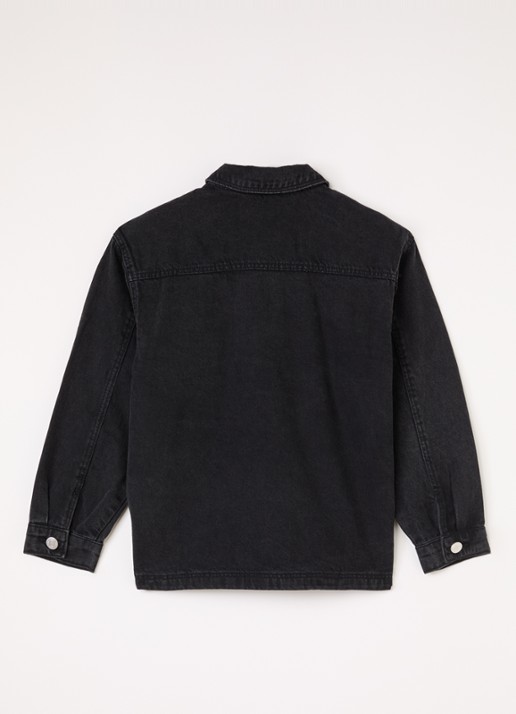 Sofie Schnoor Nash blouse van denim - voorkant 2 zwart