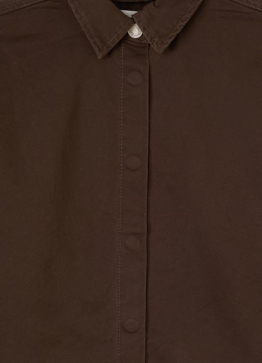 Sofie Schnoor Nash blouse van denim - detail 3 donkerbruin