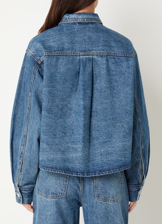 Sofie Schnoor Nashima overshirt van denim met borstzak - achterkant 4 indigo