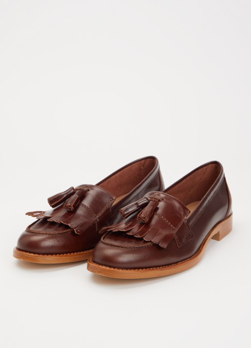 Sofie Schnoor Olivia loafer van leer - detail 3 donkerbruin