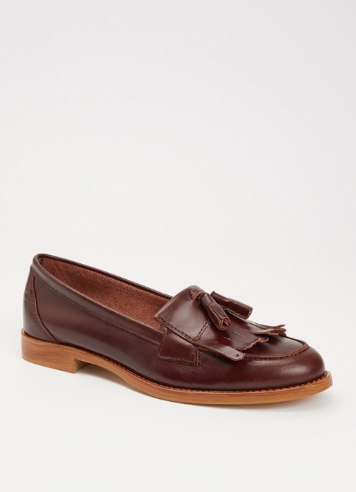 Sofie Schnoor Olivia loafer van leer - voorkant 2 donkerbruin
