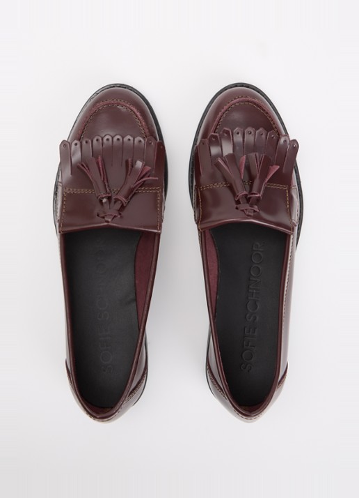 Sofie Schnoor Olivia loafer van leer - detail 3 bordeauxrood