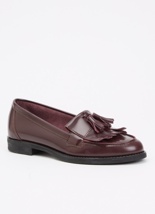 Sofie Schnoor Olivia loafer van leer - voorkant 5 bordeauxrood
