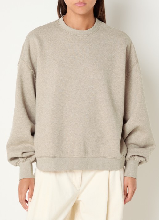 Sofie Schnoor Otila oversized sweater met backprint - achterkant beige