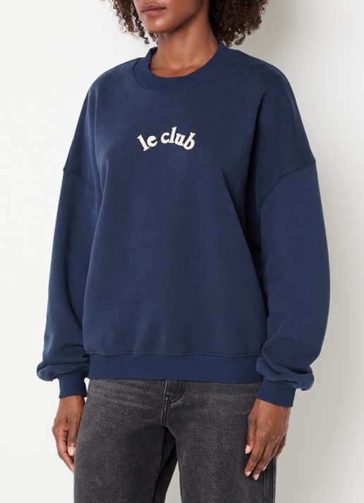 Sofie Schnoor Paro sweater met borduring - detail 3 donkerblauw