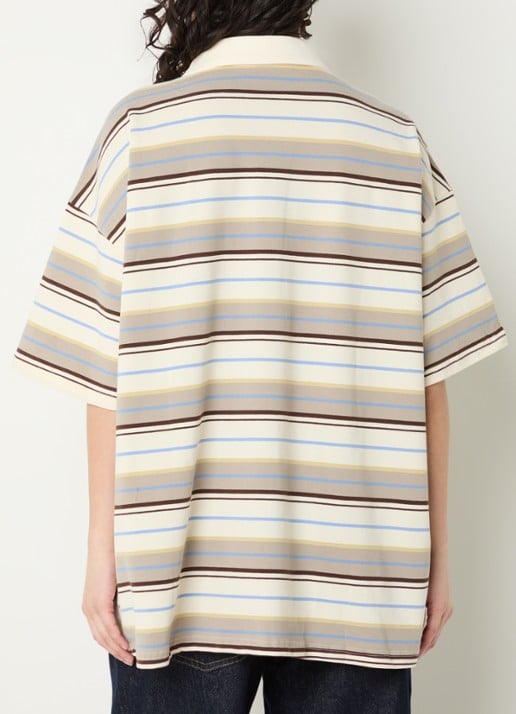 Sofie Schnoor Pil oversized T-shirt met streepprint - achterkant 3 vanillegeel