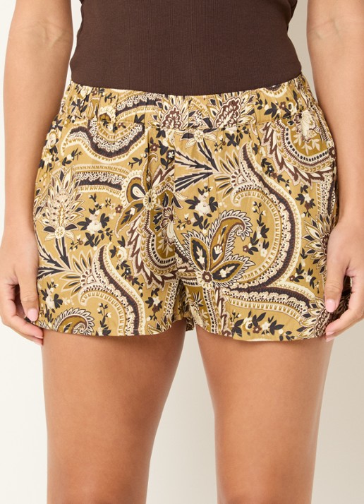 Sofie Schnoor Remisw mid waist loose fit korte broek met paisley dessin