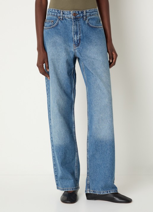 Sofie Schnoor Rios mid waist straight leg jeans met steekzakken
