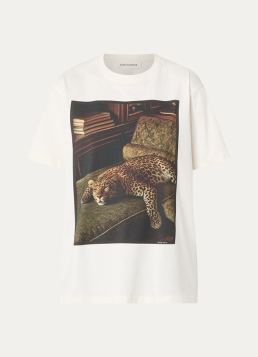 Sofie Schnoor Riversw T-shirt met print - voorkant 3 gebroken wit
