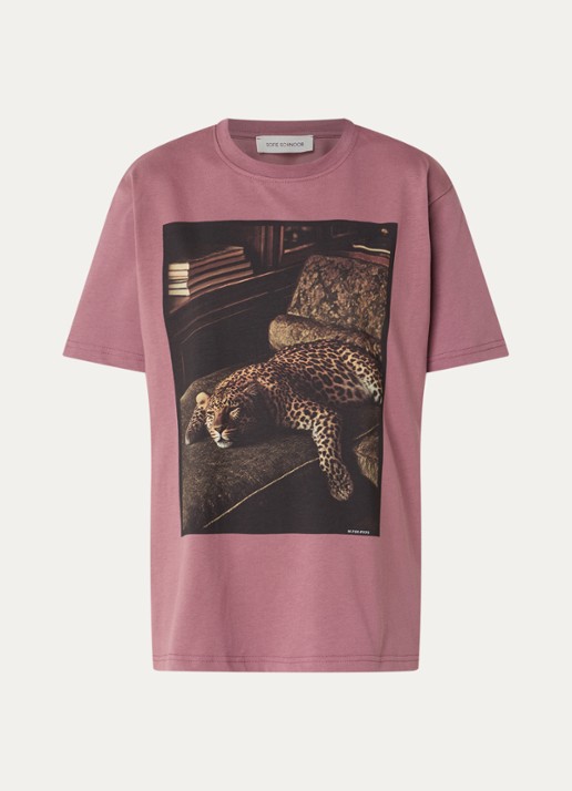 Sofie Schnoor Riversw T-shirt met print - voorkant taupe