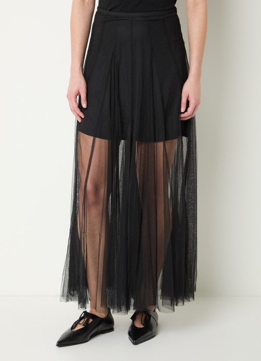 Sofie Schnoor Roasly semi-transparante maxi rok van mesh