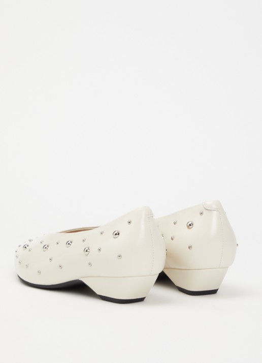 Sofie Schnoor Roya pump van leer met studs - achterkant 4 gebroken wit