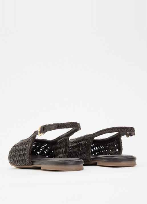 Sofie Schnoor Saisw slingback van leer - achterkant donkerbruin