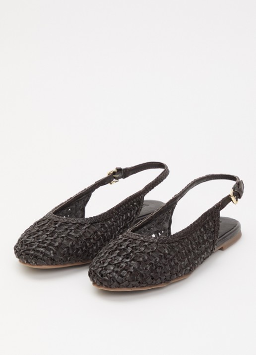 Sofie Schnoor Saisw slingback van leer - detail 2 donkerbruin
