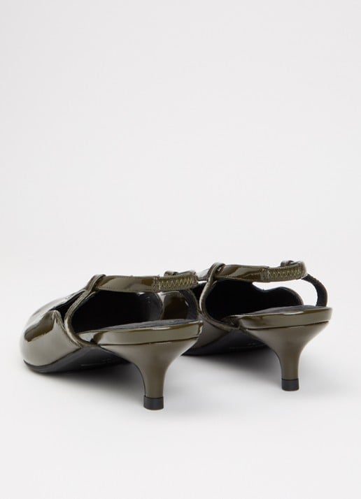 Sofie Schnoor Soleilsw slingback van lakleer - achterkant 5 legergroen
