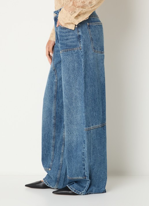 Sofie Schnoor Sonja high waist ballon fit jeans met medium wassing - detail 3 indigo