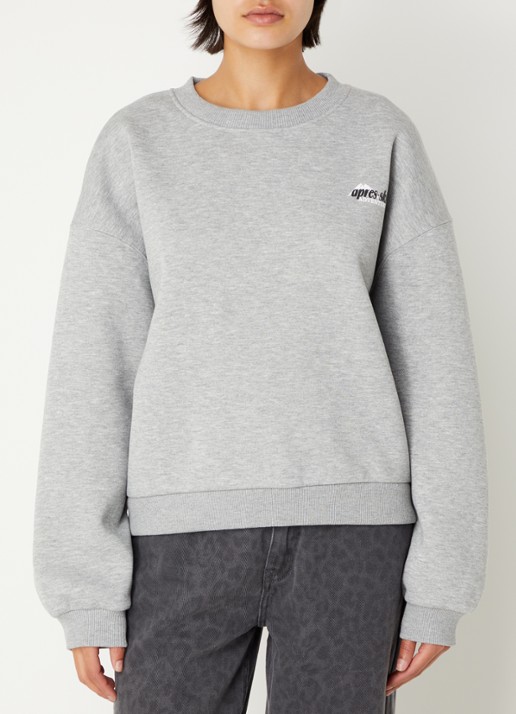 Sofie Schnoor Sweater met front- en backprint - achterkant 2 grijsmele