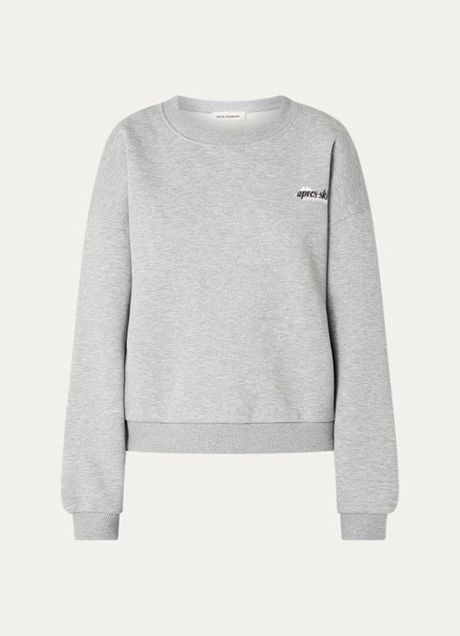 Sofie Schnoor Sweater met front- en backprint - voorkant 3 grijsmele