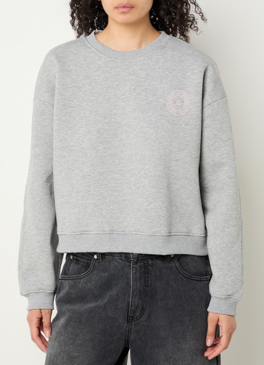 Sofie Schnoor Sweater met logo- en backprint - achterkant 2 grijsmele