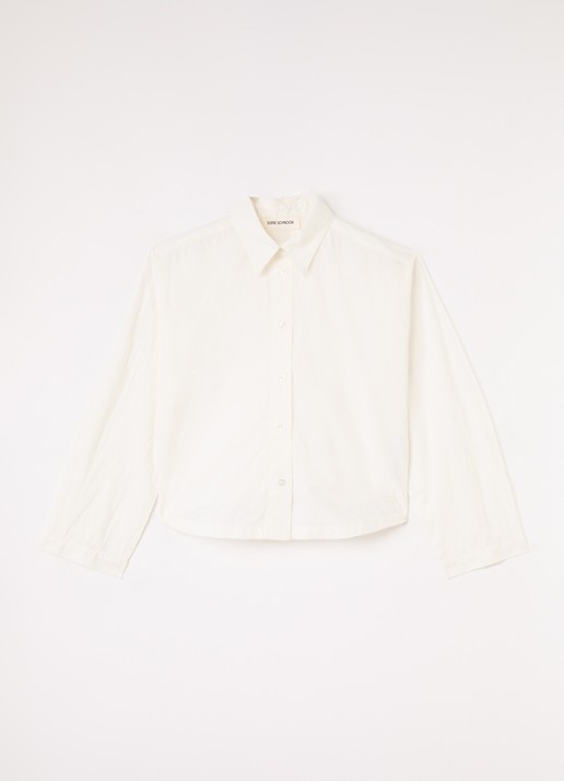 Sofie Schnoor Sylvia blouse met kraag - voorkant gebroken wit