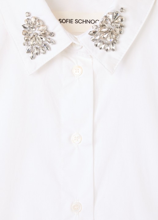 Sofie Schnoor Sylviasy blouse met strass - detail wit