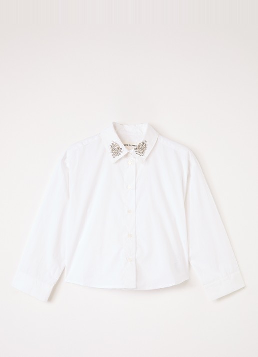 Sofie Schnoor Sylviasy blouse met strass - voorkant 2 wit