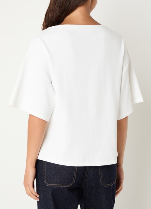 Sofie Schnoor Teasw T-shirt met boothals - achterkant 2 wit