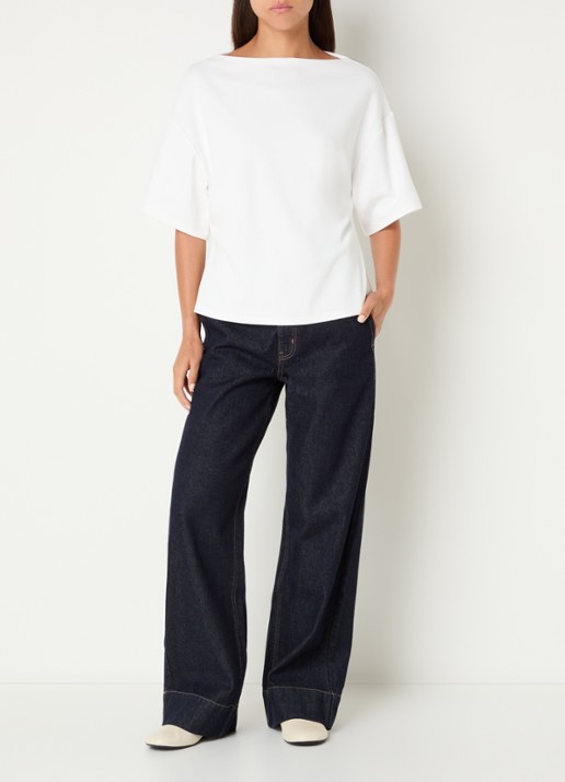 Sofie Schnoor Teasw T-shirt met boothals - voorkant 4 wit