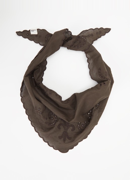 Sofie Schnoor Teasy sjaal met paisly borduring 105 x 30 cm