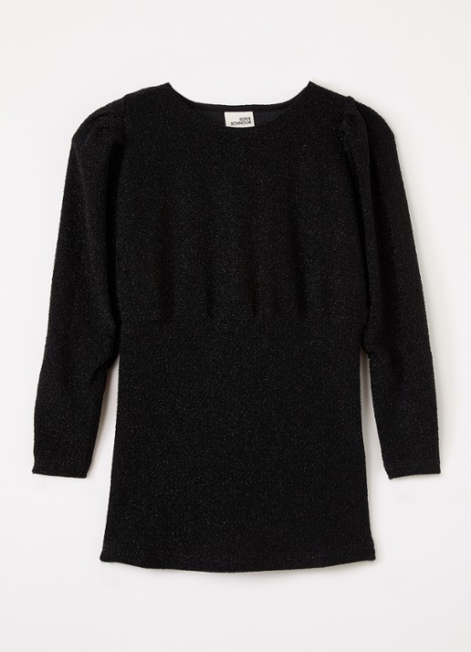 Sofie Schnoor Tillysy jurk met lurex - voorkant zwart